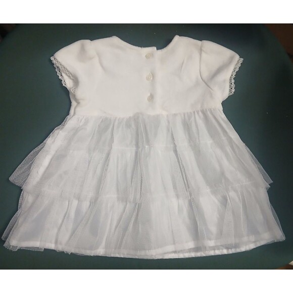 Cuddle Bear Collection Infants Dress White 3-6 Months Holiday Christening Tuille - Picture 2 of 9